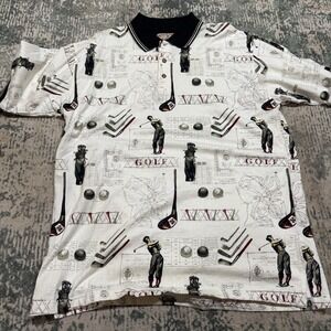 vintage 1990s Boca Classics golf polo shirt AOP Large
